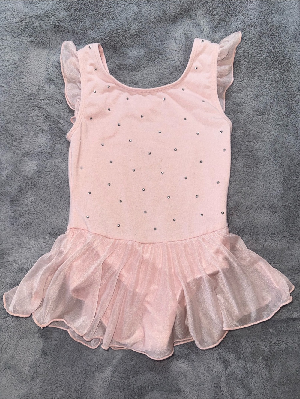 More Than Magic Girls Light Pink Rhinestone Leotard with Tutu XS 4/5
